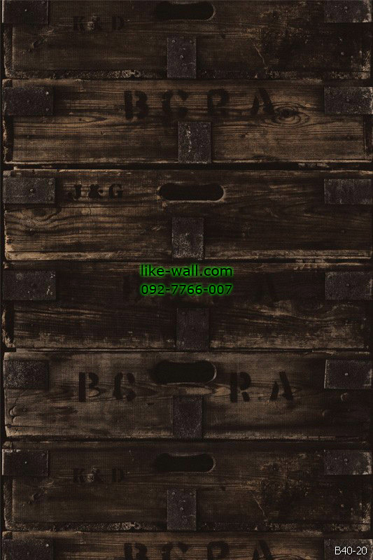 วอลเปเปอร์ ลายกล่องไม้ สีน้ำตาล