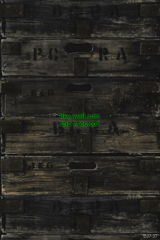 วอลเปเปอร์ ลายกล่องไม้ สีน้ำตาลเขียว