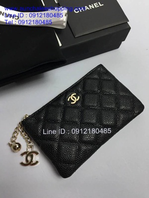 Chanal Coin Purse Hiend size 14 cm หนังแท้นิ่มสวย งานคุณภาพดี งานสวยมากๆคะ