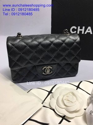 Chanal classic flap caviar original leather size 20 cm งานสวยเหมือนแท้มากที่สุด 