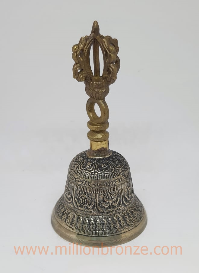 HB006 กระดิ่งทองเหลือง เนปาล 5 cm Bronze Handbell