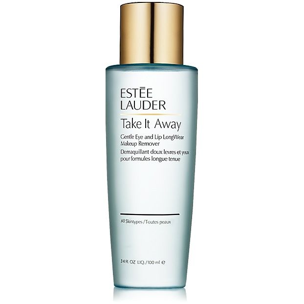 Estee Lauder Take It Away Gentle Eye & Lip LongWear Makeup Remover 100ml. ผลิตภัณฑ์ทำความสะอาดเครื่องสำอาง สำหรับทุกสภาพผิว ช่วยขจัดสิ่งตกค้างให้ผิวได้ล้ำลึกและสะอาดหมดจด ทำความสะอาดได้แม้แต่เครื่องสำอางชนิดคงทนที่สุด เช่น อายแชโดว์ ลิปสติ