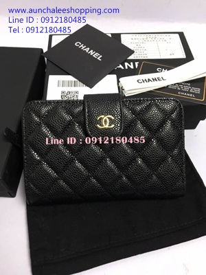 Chanal caviar wallet งาน original หนังแท้นิ่มสวย งานคุณภาพดี งานสวยเหมือนแท้