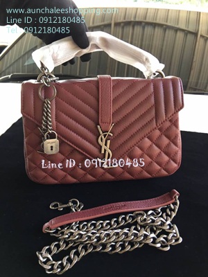 Saint Laurent Paris leather shoulder bag Top Hiend Size 25 cm งานหนังแท้ งานสวยเหมือนแท้ 