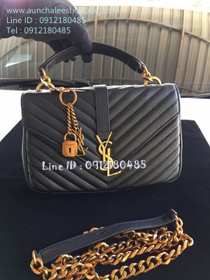 Saint Laurent Paris leather shoulder bag Top Hiend Size 25 cm งานหนังแท้ งานสวยเหมือนแท้ 