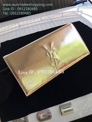 Saint Laurent Paris leather Clutch Top Hiend Size 27 cm งานหนังแท้ งานสวยเหมือนแท้ 