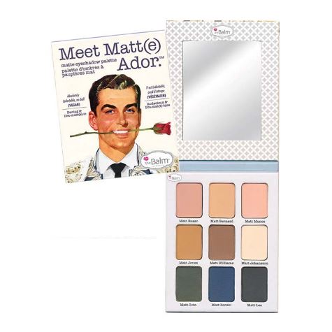 The Balm Meet Matt(e) Ador Matte Eyeshadow Palette พาเลทอายเชโดเนื้อแมตต์ 9 สี ใหม่ล่าสุดจาก theBalm โดยความพิเศษคือจะเป็นเฉดสีใหม่ทั้งหมด และเป็นเนื้อแมททั้งหมดด้วยเช่นกันเลยค่ะ ซึ่งตัวนี้จะอัดแน่นไปด้วยอายแชโดว์ทั้งหมด 9 สีด้วยกัน ไม่น่าเบื่อ 