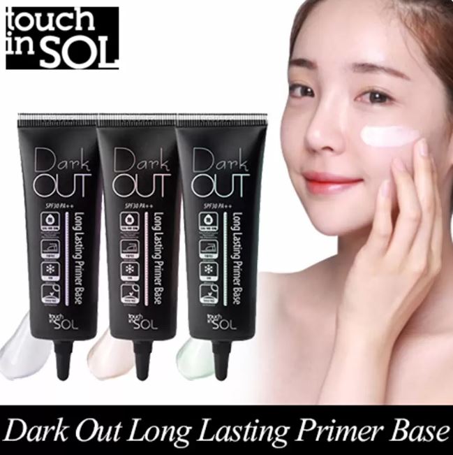 *พร้อมส่ง*Touch In Sol Dark Out Long Lasting Primer Base SPF30 PA++ 25ml. เบสปรับสีผิวให้สดใสเป็นธรรมชาติ ลดริ้วรอยและความหมองคล้ำ ช่วยให้ผิวขาวกระจ่างใส พร้อมปกป้องแสงแดดด้วย SPF30 PA++ ช่วยปรับสีผิวให้สว่างเป็นพิเศษ