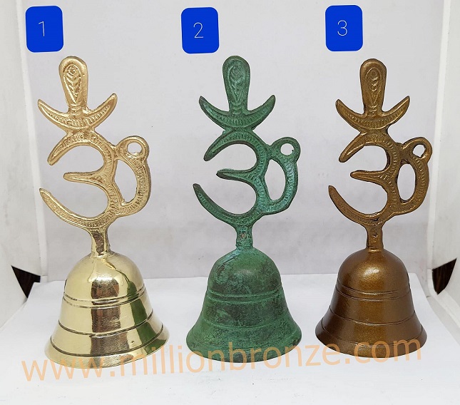 HB036 กระดิ่งด้ามจับลายโอม Bronze Bell (ราคาต่อชิ้น)