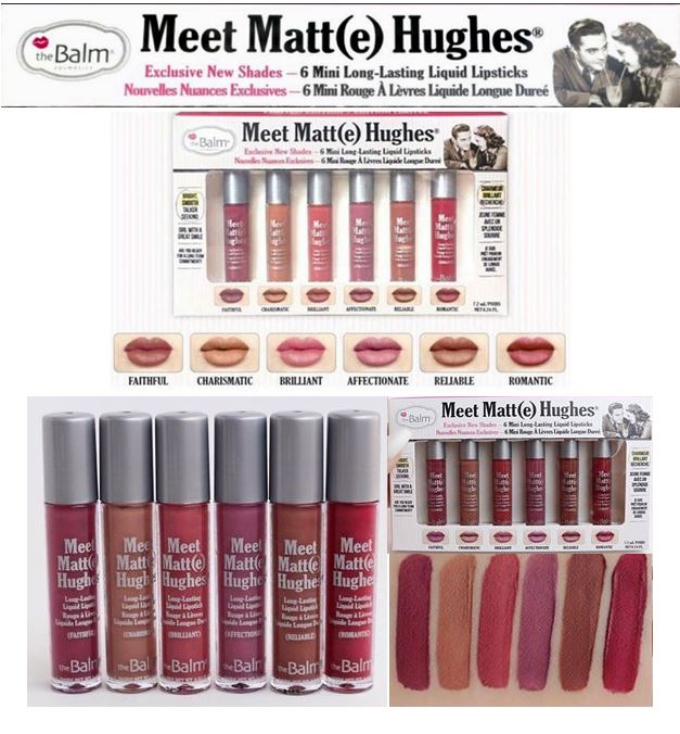 The Balm Meet Matte Hughes 6 Mini Long Lasting Liquid Lipstick Volume 2 Exclutive New Shade เซ็ทลิปเนื้อแมทจิ้มจุ่มไซส์มินิ 6 สีใหม่ล่าสุด ต่างกับเวอร์ชั่นแรกที่จะมีเฉดสีโทนสดใส สว่างขึ้น แต่ยังคงคอนเซ็ปต์นู้ดๆเช่นเดิมค่ะ มีตั้งแต่โทนนู้ดน