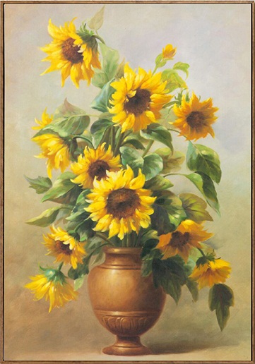 Sunflower vase (พิมพ์ลาย)