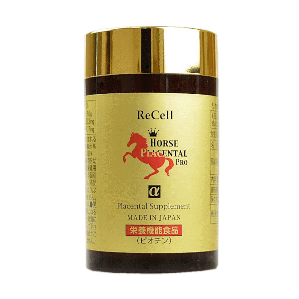 ReCell Horse Placental Pro บรรจุ 180 เม็ด รกม้าแดงอาหารเสริมสารสกัดจากรกม้า คนญี่ปุ่่นนิยมทานกันมากที่สุด ผิวเสียเเค่ใหนก็ฟื้นฟูได้ เห็นความเปลี่ยนเเปลง ชัดเจน ทันใจ ใน 10 วันแรก ต้านความเสื่อมได้ถึงระดับเซลล์ และ ระดับ DNA เหล่าบรรด