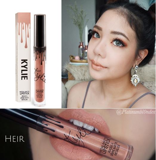 *พร้อมส่ง*Kylie Metal Matte Lipstick - Heir ขนาด 3.00 ml. ลิปแมทท์เมทัลตัวใหม่ล่าสุดจากไคลี่ สีสวย เม็ดสีแน่น สีจะเป็นเหลือบทองๆ ดูหรูหรา ดู Luxury สุดๆ ลิปตัวนี้พิเศษตรงที่เนื้อลิปแมทแต่ไม่แห้งนะคะ เนื้อสีเข้มข้น มีความวาวาเหลือบสวยกำลังดี ดูดี หรูหรา 