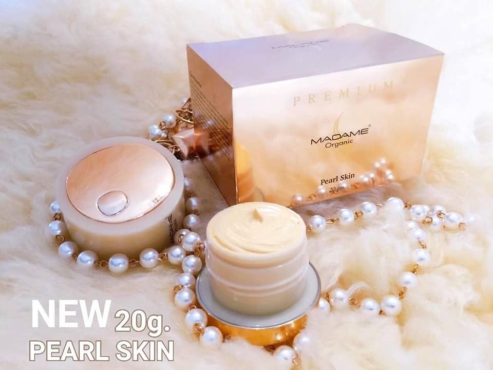 Madame Organic Pearl Skin มาดาม ออร์แกนิก เพิร์ลสกิน ครีมไข่มุกบำรุงผิวเนียนใส กลางวัน 20 กรัม