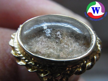 แหวนทองเหลืองหญิงแก้วปวก 4 สี+เป็กหมุดปิรามิดสีทองกลางเม็ด