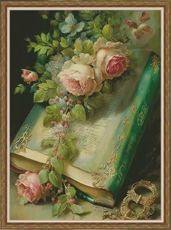 Rose and book (พิมพ์ลาย)