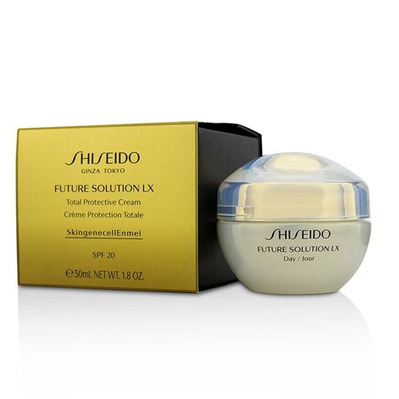 Shiseido Future Solution LX Total Protective Cream E - SPF20 PA++++ ขนาด 50ml. ครีมบำรุงกลางวันฟื้นบำรุงและลดเลือนริ้วรอย ผิวกระชับ เรียบเนียน คืนความกระจ่างใส อ่อนเยาว์ เนื้อครีมเข้มข้น แต่ซึมซาบไว ปกป้องผิวจากสภาพแวดล้อมและปัจจัยต่าง ๆ ที่เป