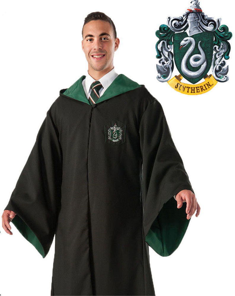 ++พร้อมส่ง++(แถมเนคไทมีตรา) ชุดคลุมบ้านสลิธีริน (Slytherin)แห่งฮอกวอตส์ ชุดคลุมแฮรี่พอตเตอร์