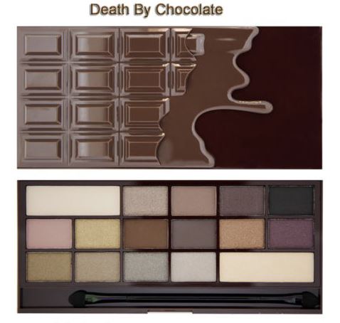 *พร้อมส่ง*Makeup Revolution (MUR) I Heart Chocolate Eyeshadows Palette สี Death by Chocolate พาเลทอายแชโดว์ 16 เฉดสี โทนสโมคกี้น้ำตาล ใช้ได้ทั้งงานกลางวัน และกลางคืน มีทั้งสีแมทและสีชิมเมอร์ อายแชโดว์ได้แรงบันดาลใจมาจากความเย้ายวนใจแสนหวานของช็อคโกแลต