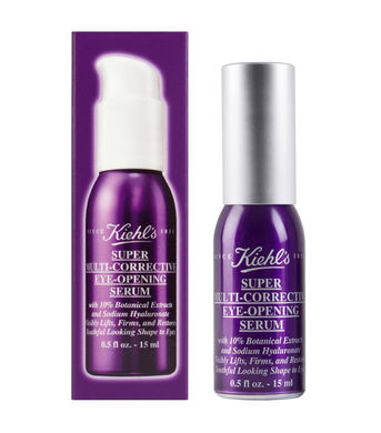 Kiehl's Super Multi-Corrective Eye-Opening Serum 15ml. เซรั่มฟื้นบำรุงผิวรอบดวงตาสูตรใหม่ที่ช่วยดูแลผิวรอบดวงตาแบบ 360 องศา แก้ปัญหาความร่วงโรยรอบดวงตาทั้ง 5 ประการรวมในเซรั่ม 1 เดียว ผิวรอบดวงตาดูกระชับขึ้น รู้สึกดวงตาแลดูกลมโต ผิวรอบดวง