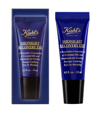 Kiehl's Midnight Recovery Eye 15ml. ทรีทเมนท์สำหรับกลางคืน ที่ว่ากันว่า ลดอายุลง 4 ปี หลังการใช้เพียง 28 คืน ช่วยลดเลือนริ้วรอยรอบดวงตา ลดการบวมหรือถุงใต้ตา ลดรอยคล้ำใต้ดวงตา รอบดวงตาแลดูอ่อนเยาว์ และสดใสขึ้นในชั่วข้ามคืน เข้มข้นด้วยสารสก