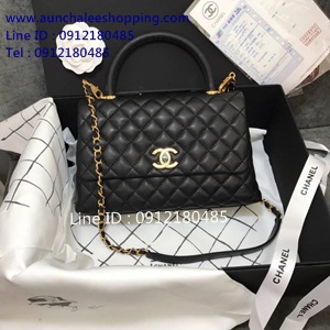 Chanal coco original leather size 10.5" งานสวยเหมือนแท้มากที่สุด 