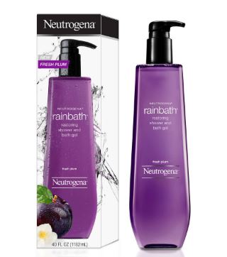 Neutrogena Rainbath Fresh Plum Restoring Shower and Bath 40 fl.oz (1182ml.) สีม่วง นูโทรจีน่า เรนบาร์ธ เจลอาบน้ำกลิ่นหอมสดชื่นจากผลพลัมผสมกลิ่นดอกไม้อ่อนๆหอมมากค่ะ ช่วยให้คุณสดชื่นมีชีวิตชีวาหลังการอาบน้ำ ฟื้นบำรุงผิวใหม่ ทำความสะอาดผิวได้อย่า