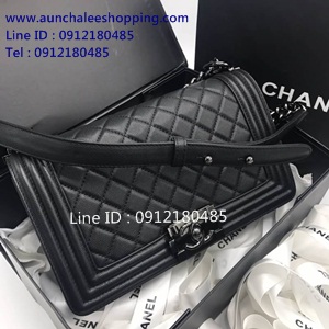 Chanal boy original leather size 25 cm งานสวยเหมือนแท้มากที่สุด งานเป๊ะสุดๆ สีเหมือนในช็อป