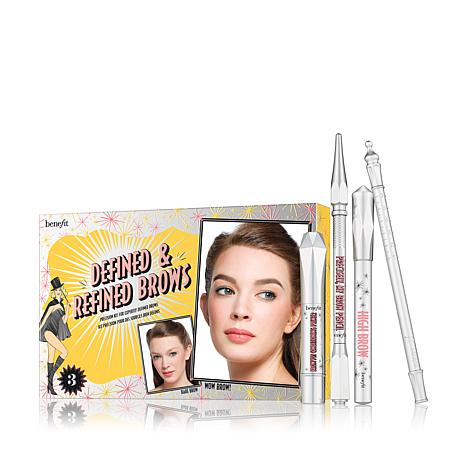 Benefit Full Brows Ahead Defined & Refined Brows 03 Medium เซ็ตแต่งคิ้วแบบครบเซ็ตที่รวมทุกอย่างที่สาวๆ ต้องการไว้ในหนึ่งเดียว ในเซ็ตประกอบด้วย ไพรเมอร์บำรุคิ้ว BROWvo!, ดินสอเขียนคิ้ว precisely, my brow pencil และดินสอไฮไลท์ High brow และอ