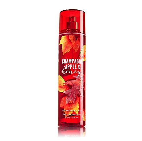 Bath & Body Works Champagne Apple & Honey Fine Fragrance Mist 236 ml. สเปร์ยน้ำหอมที่ให้กลิ่นติดกายตลอดวัน กลิ่นแชมเปญแอปเปิ้ล ผสมกับกลิ่นดอกมะลิหอม หอมเซ็กซี่ของกลิ่นแชมเปญ ให้กลิ่นคล้ายกลิ่นไวน์ผลไม้หอมๆ 