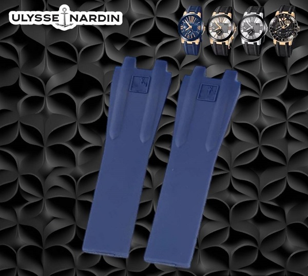 สายนาฬิกา แบบสายยางซิลิโคน หลากสี (เฉพาะสาย) สำหรับ Ulysse Nardin