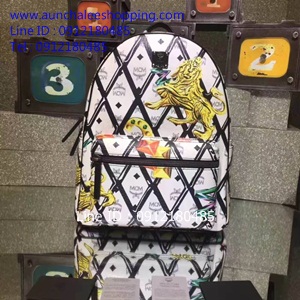 MCM backpack เกรด Top Hiend size 26 cm งานหนังแท้ ลายสวยคมชัด พร้อมส่งคะ