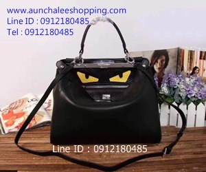 Fendi monster leather bag Top Hiend size 33 cm งานหนังแท้ งานสวยเหมือนแท้