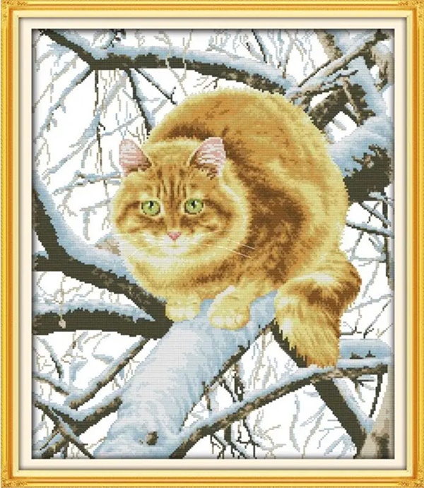 Fat cat on the tree (ไม่พิมพ์/พิมพ์ลาย)