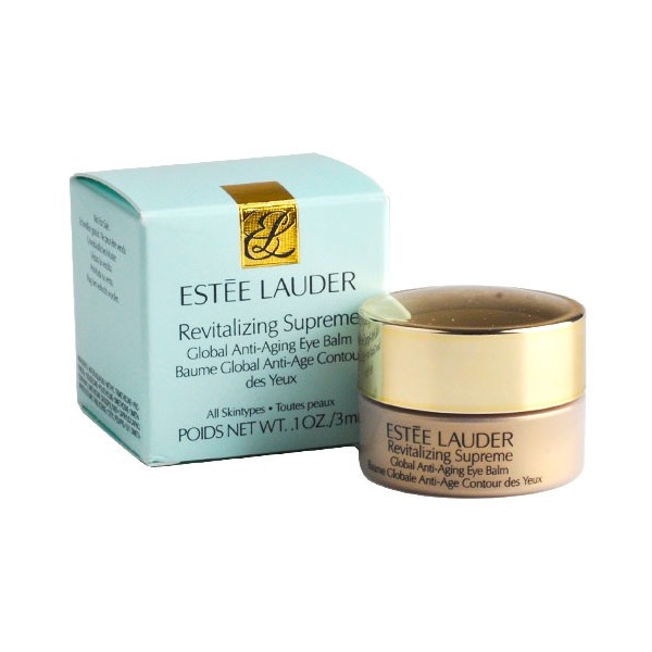 ESTEE LAUDER Revitalizing Supreme Global Anti-Aging Eye Balm ขนาดทดลอง 3ml. ครีมลดเลือนริ้วรอยรอบดวงตา เนื้อบาล์ม ยกกระชับผิวรอบดวงตา มอบผิวที่เปล่งปลั่ง สดใส มีชีวิตชีวา เนื้อสัมผัสที่เบาสาย ผิวดูนุ่มนวล เปล่งปลั่ง