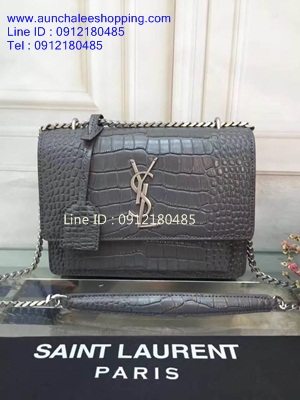 Ysl leather shoulder bag Hiend size 22 cm หนังนิ่มสวย งานสวยเหมือนแท้ 