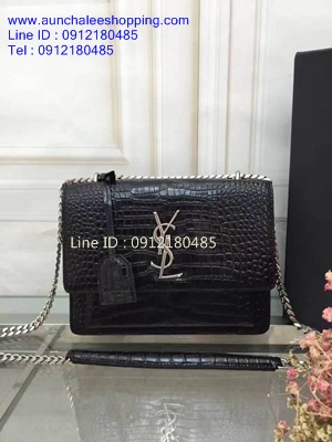 Ysl leather shoulder bag Hiend size 22 cm หนังนิ่มสวย งานสวยเหมือนแท้ 