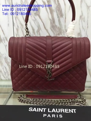 Ysl leather shoulder bag Hiend size 32 cm หนังนิ่มสวย งานสวยเหมือนแท้ 