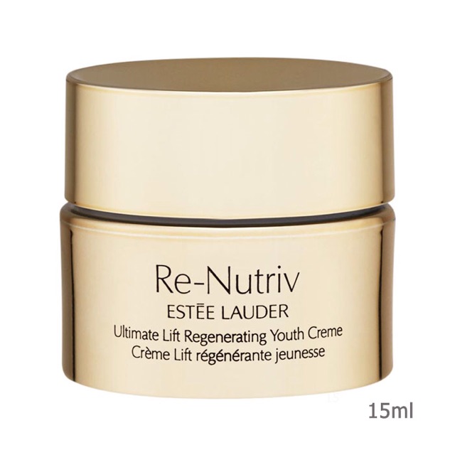 ESTEE LAUDER Re-Nutriv Ultimate Lift Regenerating Youth Creme ขนาดทดลอง 15ml. ครีมบำรุงผิวหน้าสูตรใหม่ที่มอบผิวที่แลดูอ่อนเยาว์ ผิวดูสุขภาพดีขึ้น มอบผิวที่แลดูกระชับขึ้นอย่างเห็นได้ชัด ช่วยรับมือกับสัญญาณความร่วงโรยผิว ให้ผิวได้รับการบำรุงและช