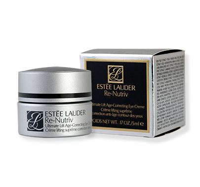 ESTEE LAUDER Re-Nutriv Ultimate Lift Age-Correcting Eye Creme ขนาดทดลอง 5ml. ครีมบำรุงรอบดวงตาที่สามารถรับมือริ้วรอยแห่งวัยรอบดวงตาที่เห็นได้ชัดที่สุดเท่าที่เคยมีมา เห็นผลลัพธ์ในครั้งแรกที่ใช้ เข้าฟื้นฟู ลดเลือนริ้วรอยแห่งวัย เติมเต็มร่องผิว ย