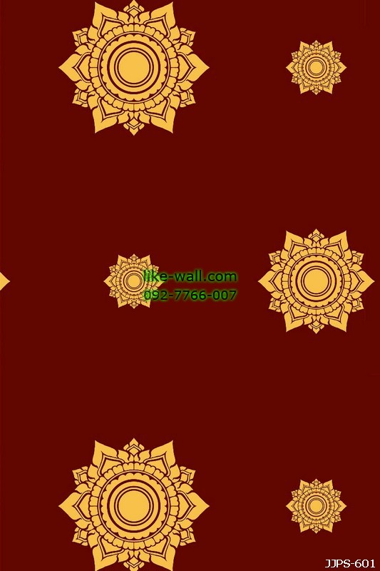 วอลเปเปอร์ลายดอกดาว สีแดง