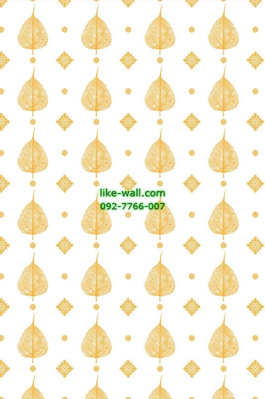 วอลเปเปอร์ลายใบโพธิ์ สีขาว