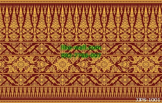 Border วอลเปเปอร์ลายกรวยเชิง สีแดง