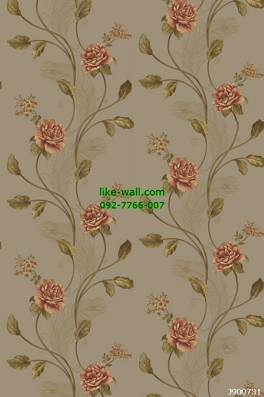 วอลเปเปอร์ลายดอกไม้ สีเหลืองทอง