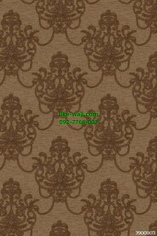 วอลเปเปอร์ลายหลุยส์ สีน้ำตาล