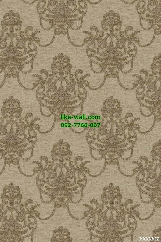 วอลเปเปอร์ลายหลุยส์ สีน้ำตาลอ่อน