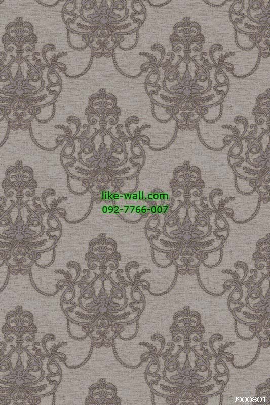 วอลเปเปอร์ลายหลุยส์ สีเทา