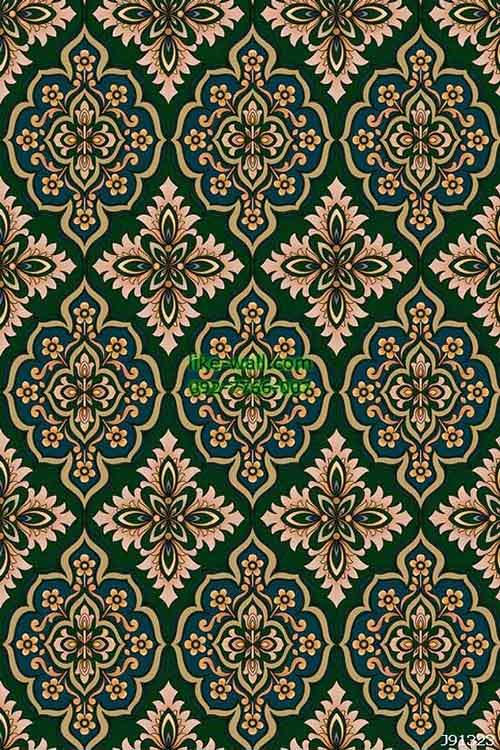 วอลเปเปอร์ลายดอกไม้หลุยส์ สีเขียว