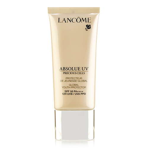 Lancome Absolue UV Precious Cells Global Youth Protector SPF 50 PA++++ 30ml. ครีมกันแดดปกป้องผิวจากรังสี UV ได้ตลอดวัน ด้วย SPF 50 PA++++ สาเหตุของความหมองคล้ำ สีผิวไม่สม่ำเสมอ กระ ฝ้า จุดด่างดำ ความแห้งกร้าน รวมถึงช่วยชะลอความร่วงโรยของผิว เป