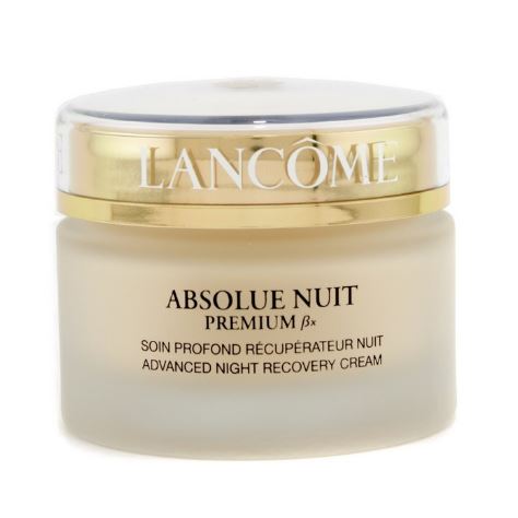 Lancome Absolue Nuit Premium BX Advanced Night Recovery Cream 75ml. เซรั่มที่ช่วยเสริมสร้างเซลล์ผิวใหม่ตลอดค่ำคืน ฟื้นบำรุงเซลล์ผิวชั้นนอก ผิวแลดูอ่อนเยาว์ ลดเลือนริ้วรอย เรียบเนียน เอิบอิ่ม และเปล่งปลั่งขึ้น